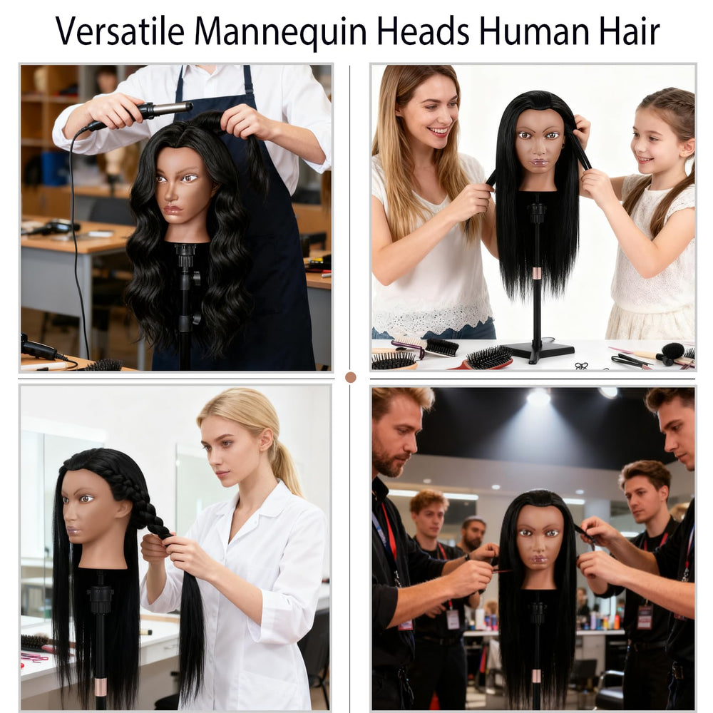 TopDirect straightening and cutting practice head with natural fall