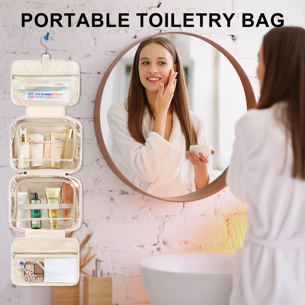 TOPEAST transparent compartments help spot essentials at a glance