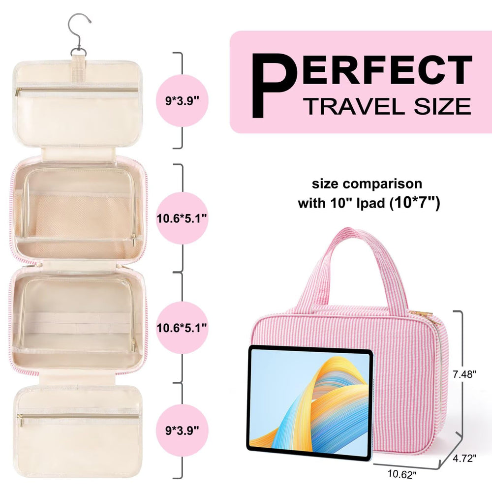 TOPEAST bag with transparent compartments for quick item view.