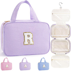 TOPEAST travel toiletry bag open compartments showing clear visibility for easy packing.