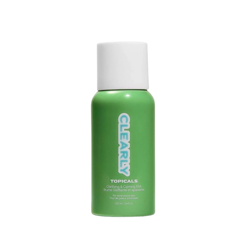Topicals Clearly Acne Clarifying Mist bottle for targeted blemish control.