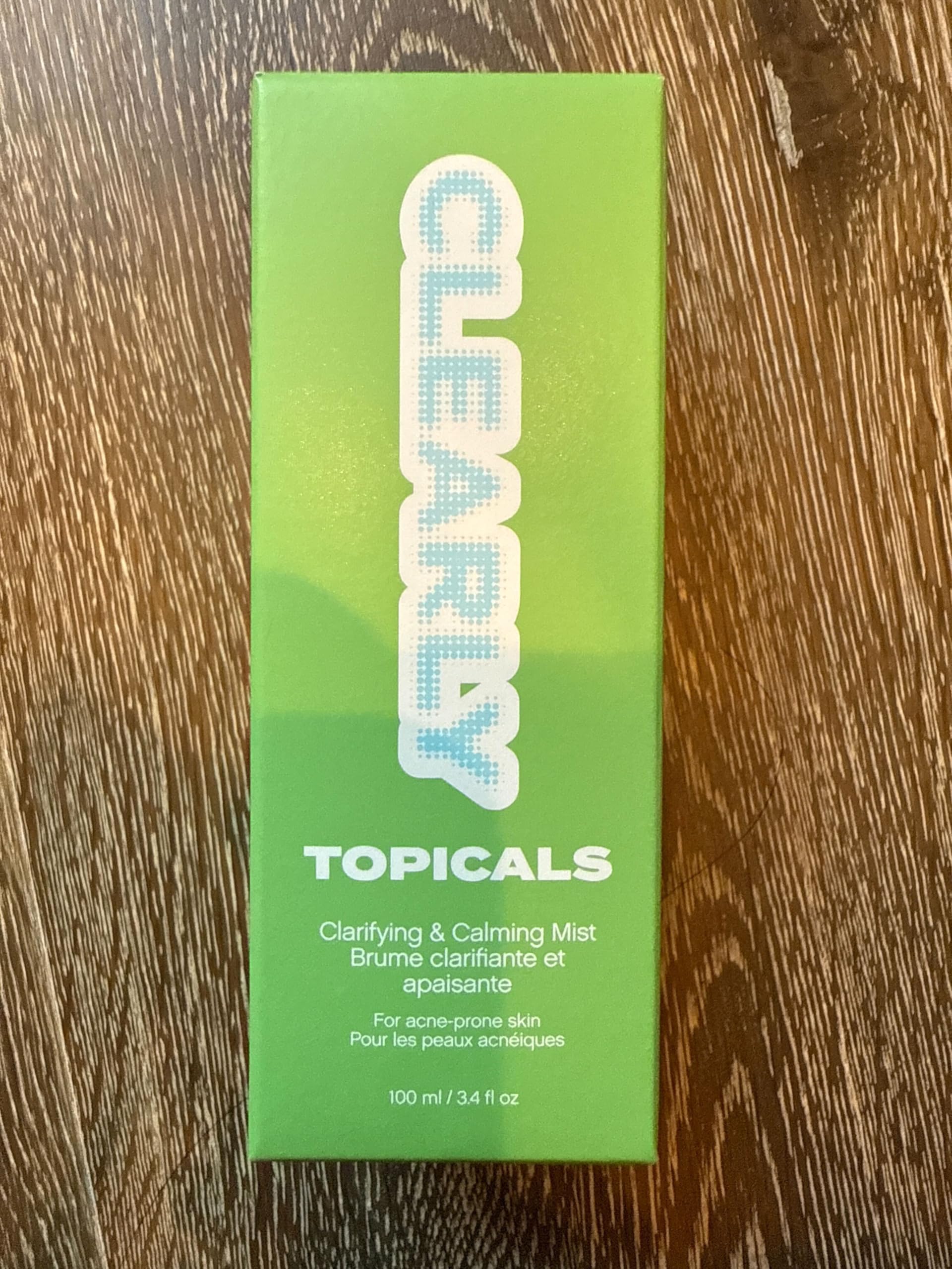 Spray bottle shown in use for even, refreshing application.