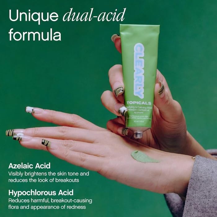 Topicals Clearly Breakout Mask absorbs excess oil for a balanced look during use.
