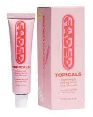 Topicals Faded serum bottle closeup for even skin tone