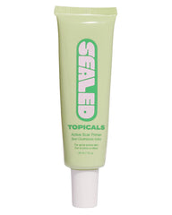 Topicals Sealed primer bottle close-up for smoothing scar textures