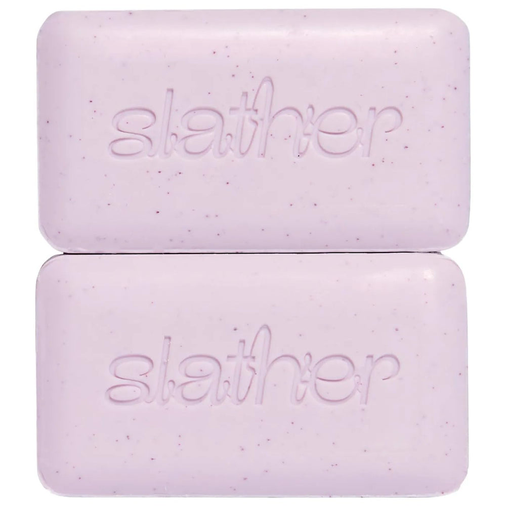 Topicals Slather Exfoliating Bar closeup showing exfoliation for smoother skin