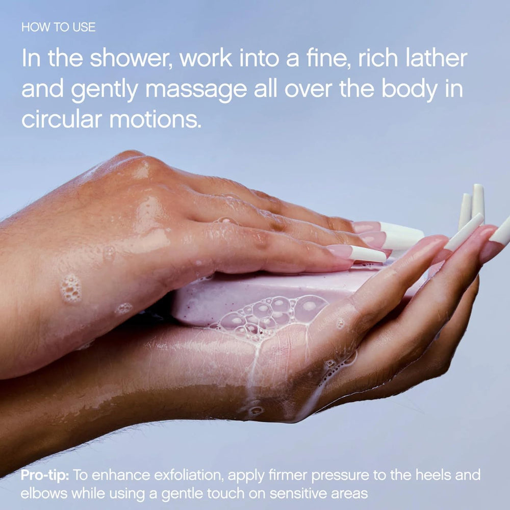 Topicals Slather Exfoliating Bar moisturizes skin during use