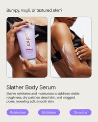 Topicals Slather application demonstrating easy, fast-absorbing use