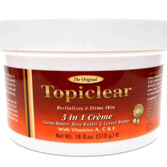 Topiclear 3 in 1 Creme bottle packaging showing all-in-one moisture for daily skin care