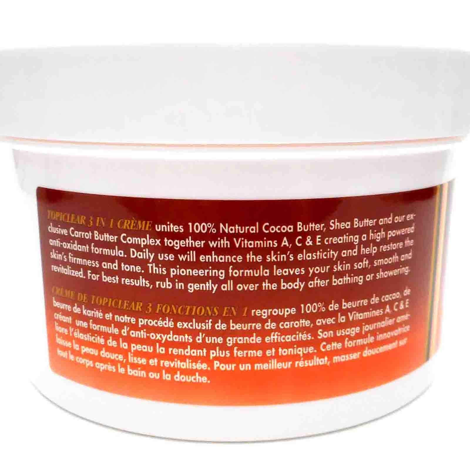 Topiclear 3 in 1 Creme texture closeup shows rich but light blend for smooth skin