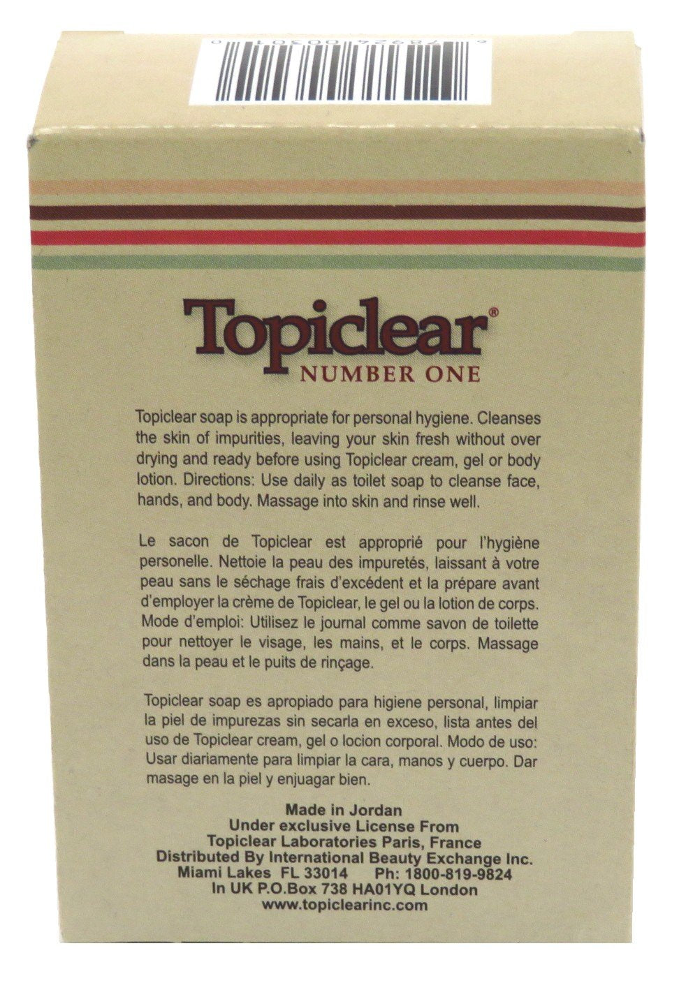 Topiclear Number One Soap six-pack packaging for sharing or travel