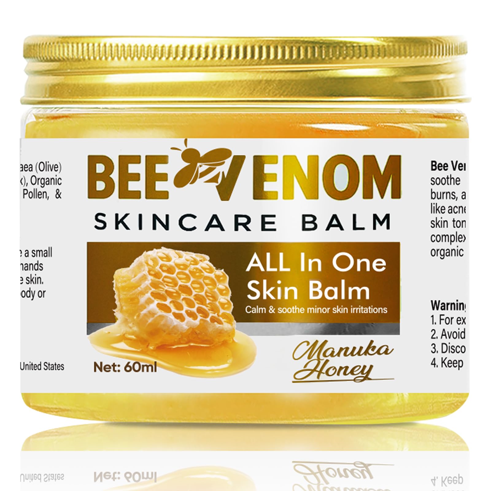 Topicy Bee Venom Cream bottle close-up for blemish care.