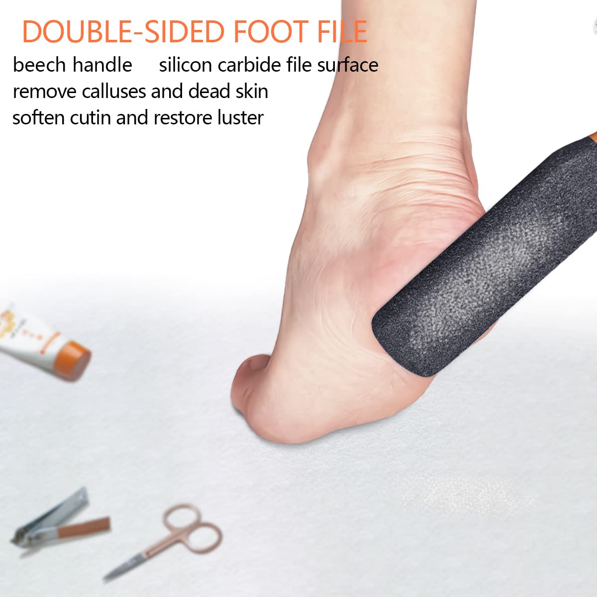 TopMeet foot file ideal for wet use in shower to reveal softer skin
