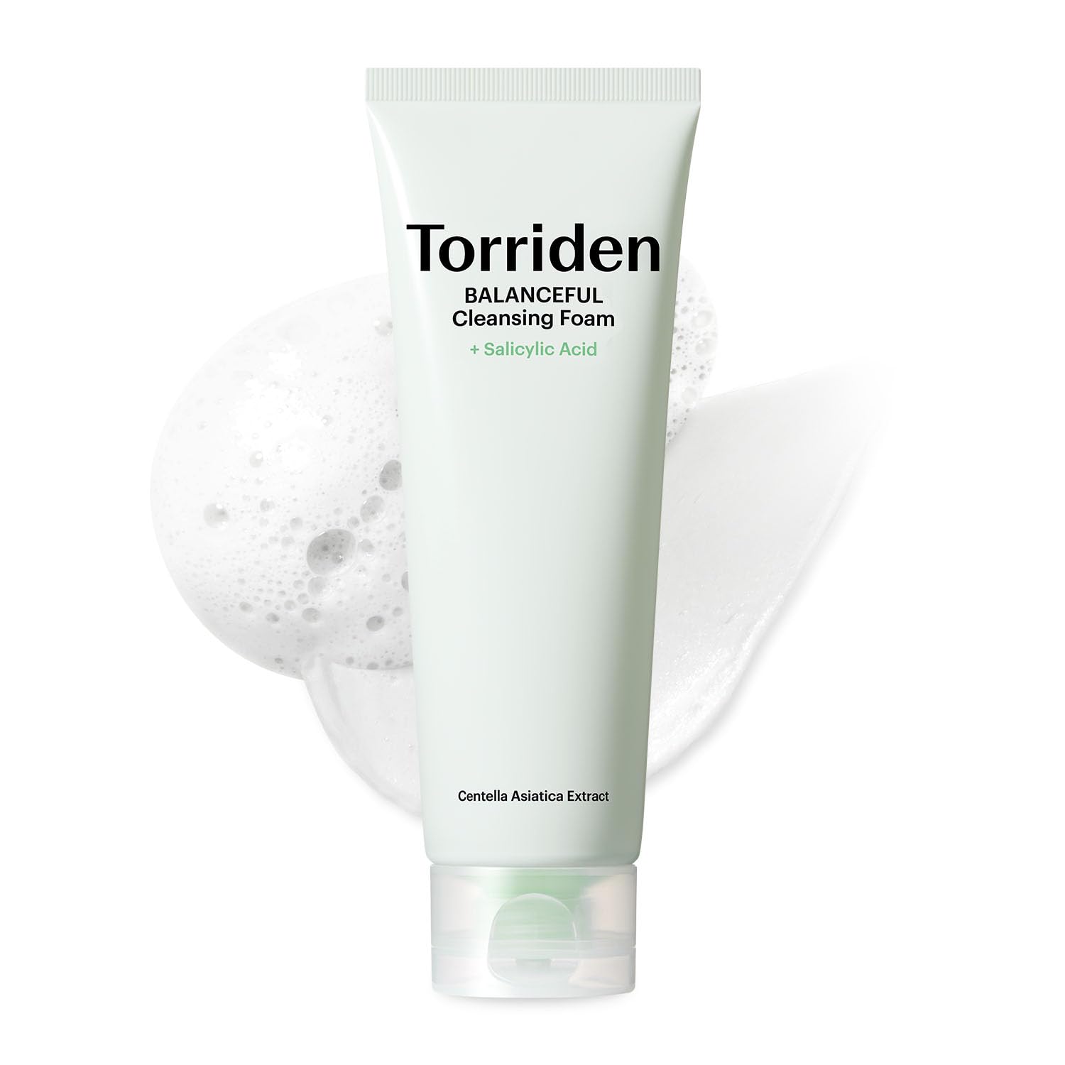 Torriden Balanceful foaming mousse close-up showing gentle cleansing texture