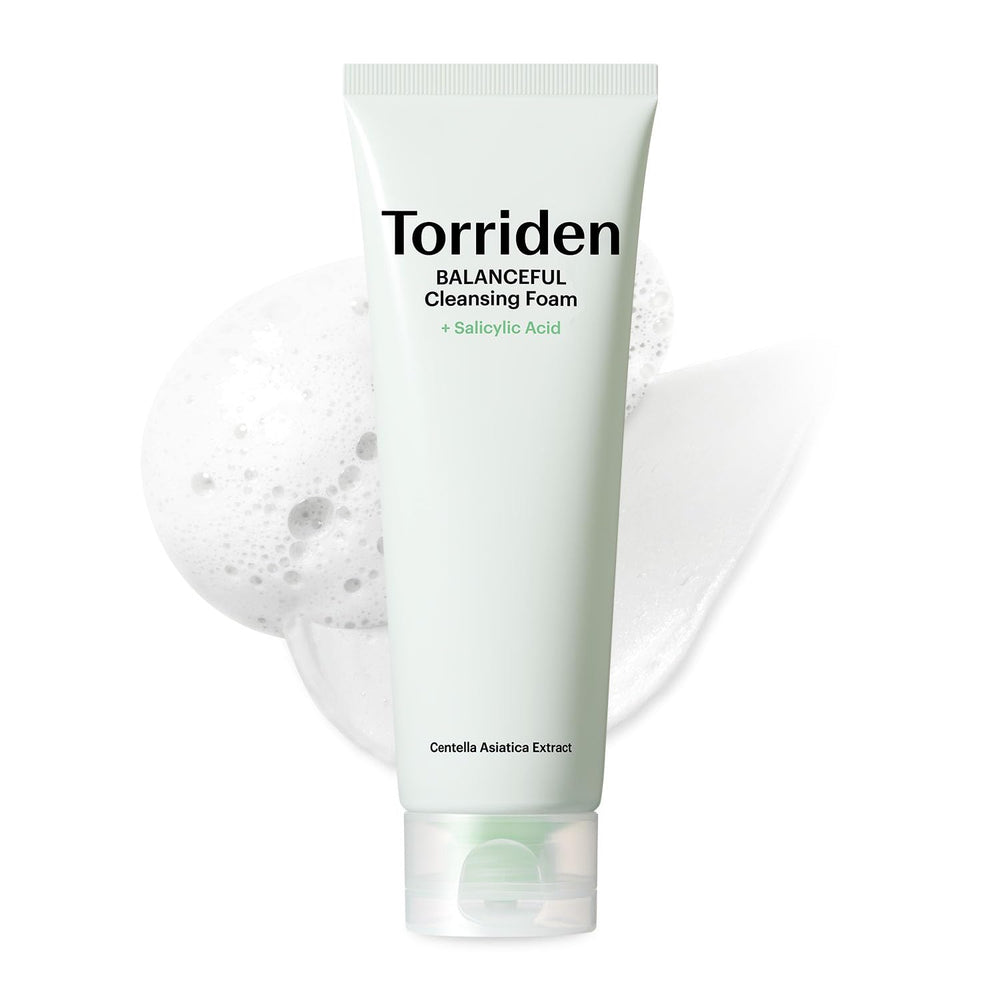 Torriden Balanceful foaming mousse close-up showing gentle cleansing texture