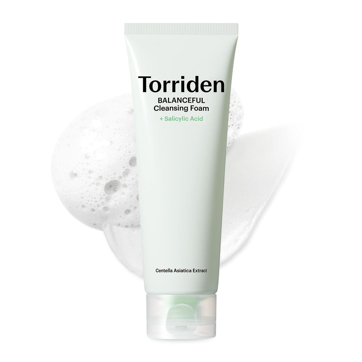 Torriden Balanceful foaming mousse close-up showing gentle cleansing texture