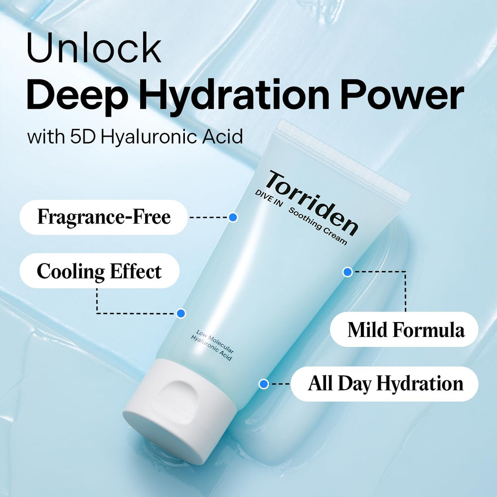 Torriden DIVE IN 5D Hyaluronic Complex highlighting deep hydration layers