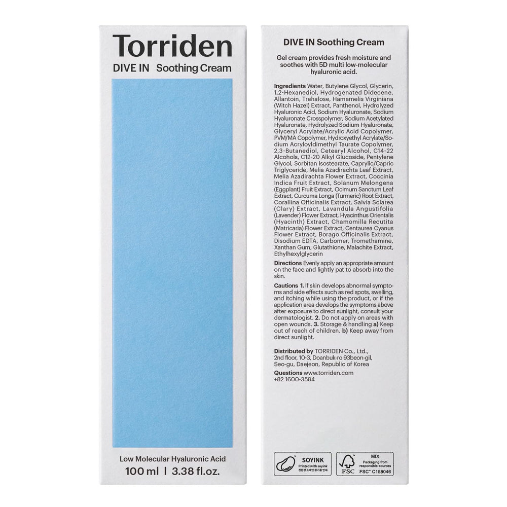 Torriden DIVE IN Bouncy texture finishes with comfortable moisture