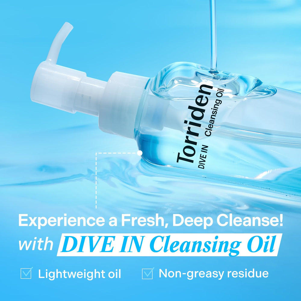 Torriden Dive In cleansing oil 8D hyaluronic complex hydrates for plump skin