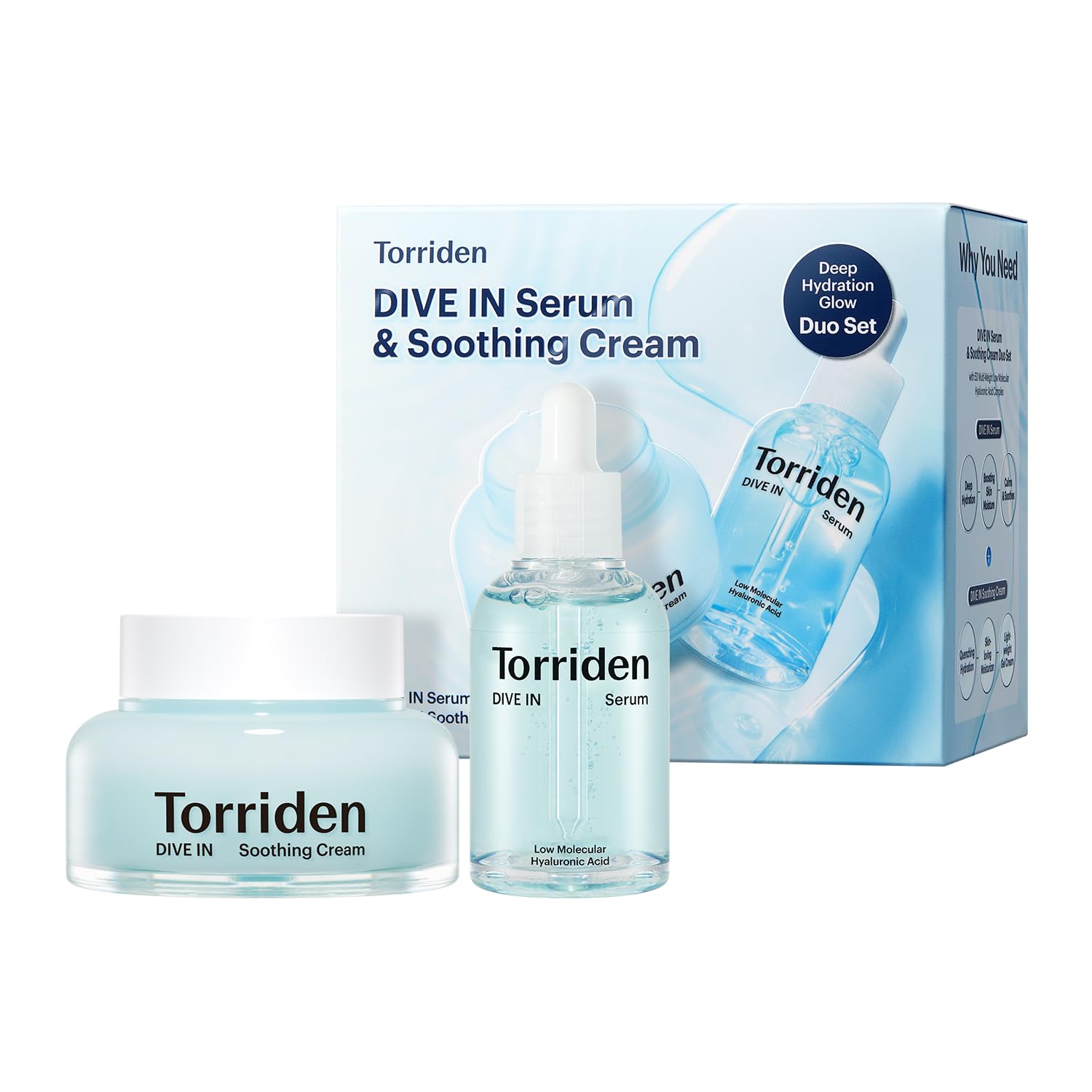 Torriden DIVE IN serum bottle for deep hydration and makeup prep