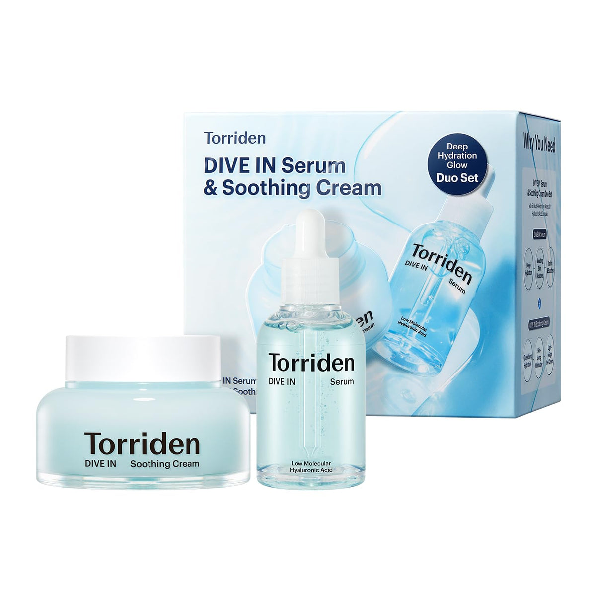 Torriden DIVE IN serum bottle for deep hydration and makeup prep
