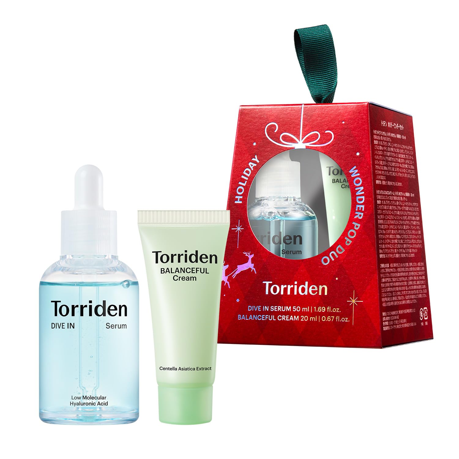 Torriden Dive In Serum bottle showing multi-weight hydration for plump skin.