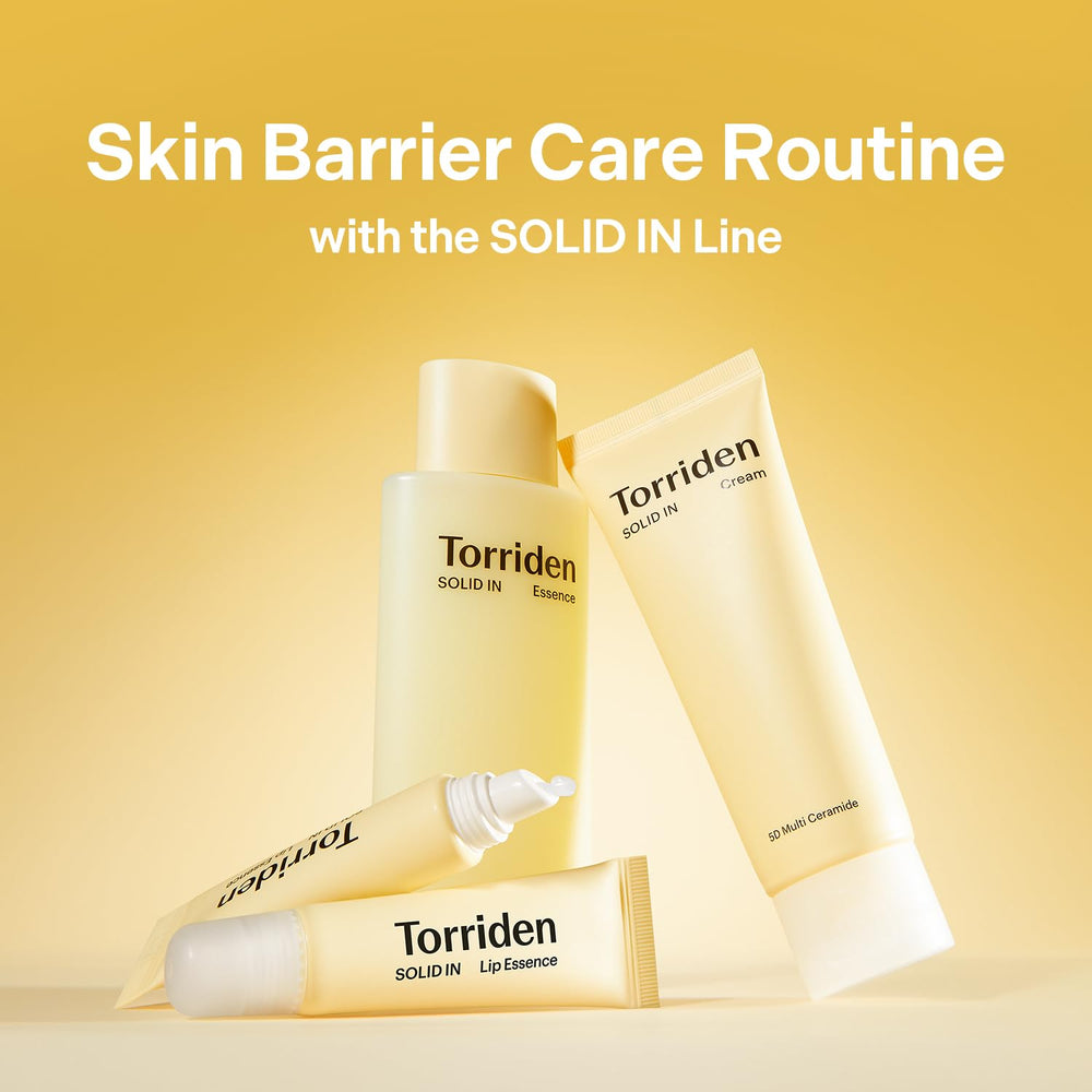 Nighttime lip care with Torriden lip essence for overnight hydration.
