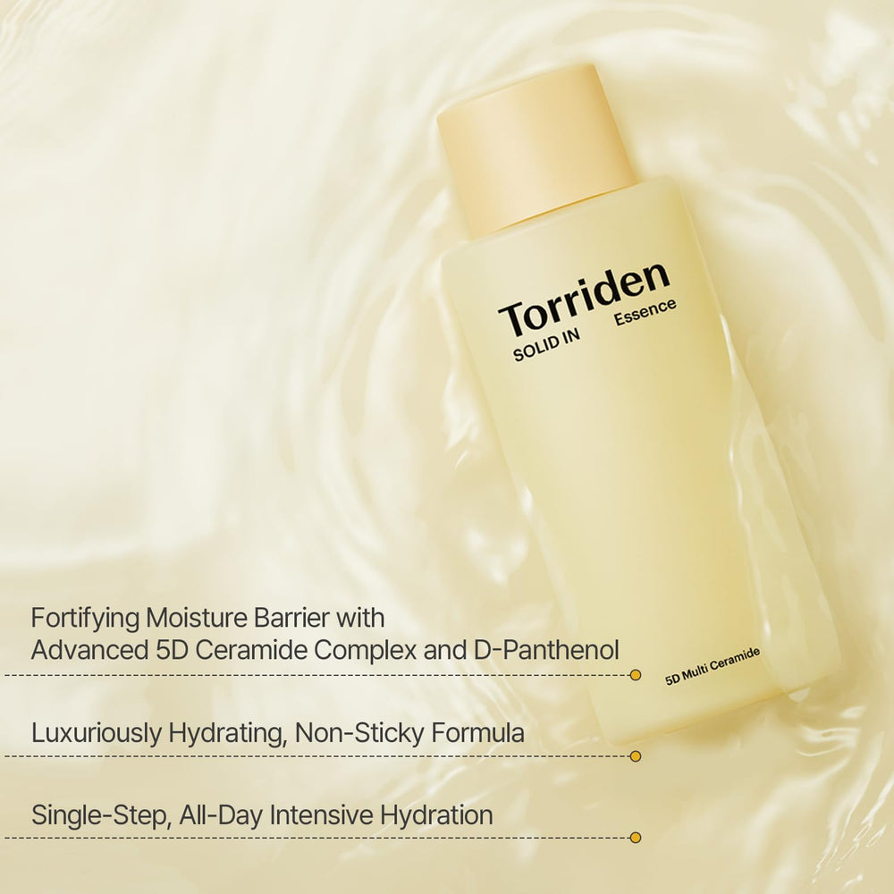 Torriden SOLID IN Ceramide Essence pump bottle ready for daily use.