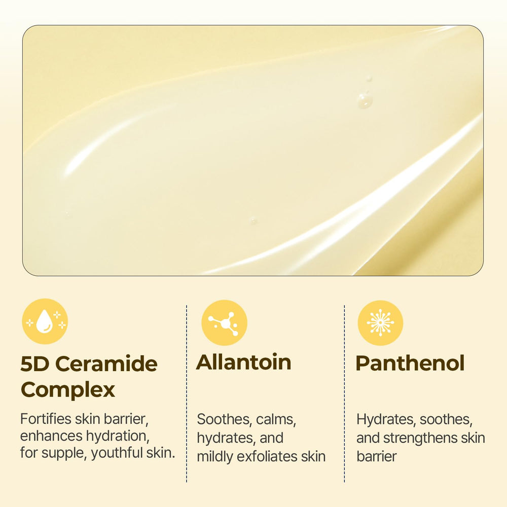 Torriden SOLID IN Ceramide Essence texture shown during application for easy layering.