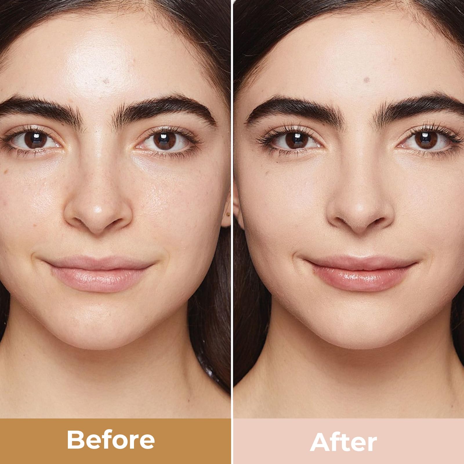 TOSOUATOP color-changing foundation application demonstrates skin tone matching.
