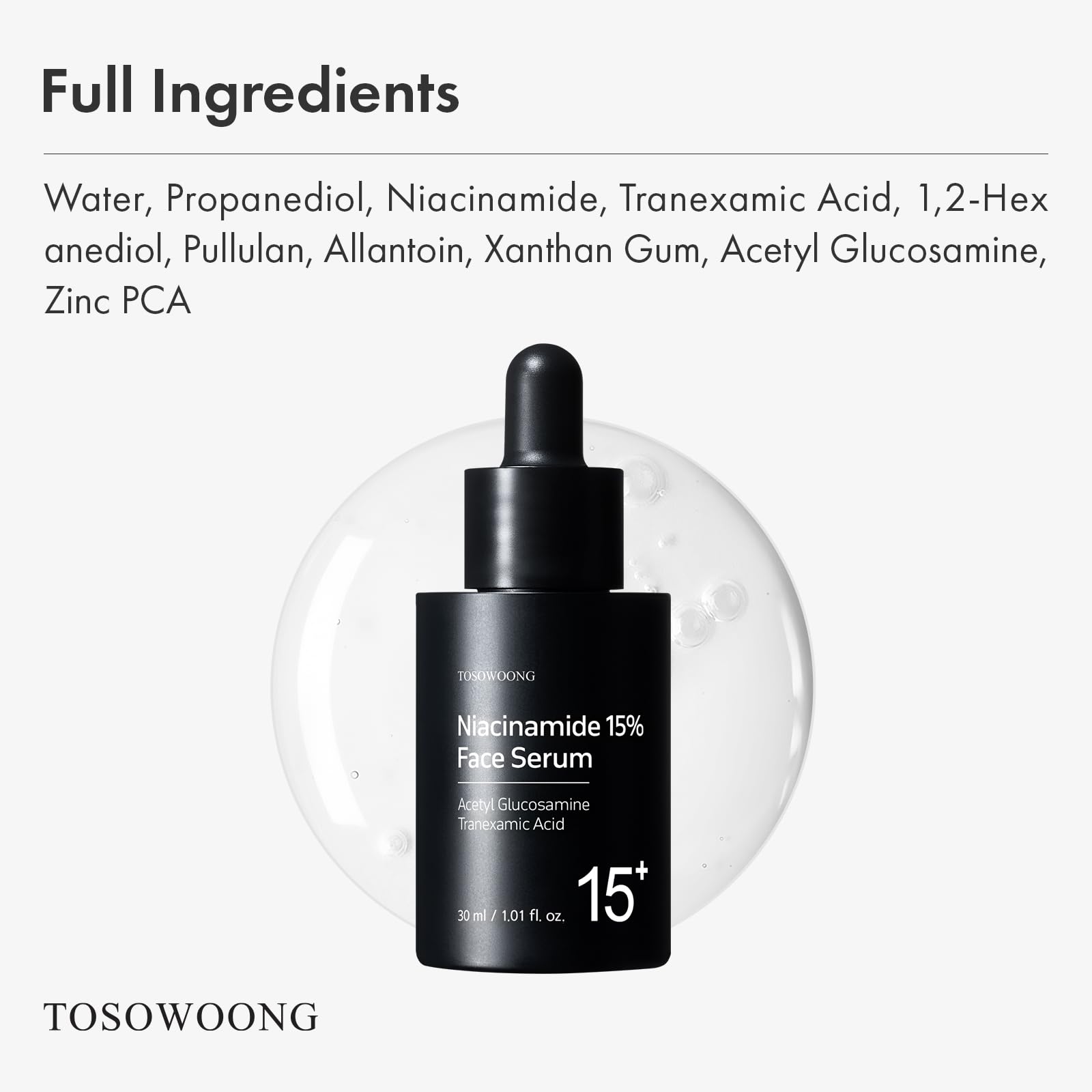 TOSOWOONG Niacinamide 15% serum application drops for daily use