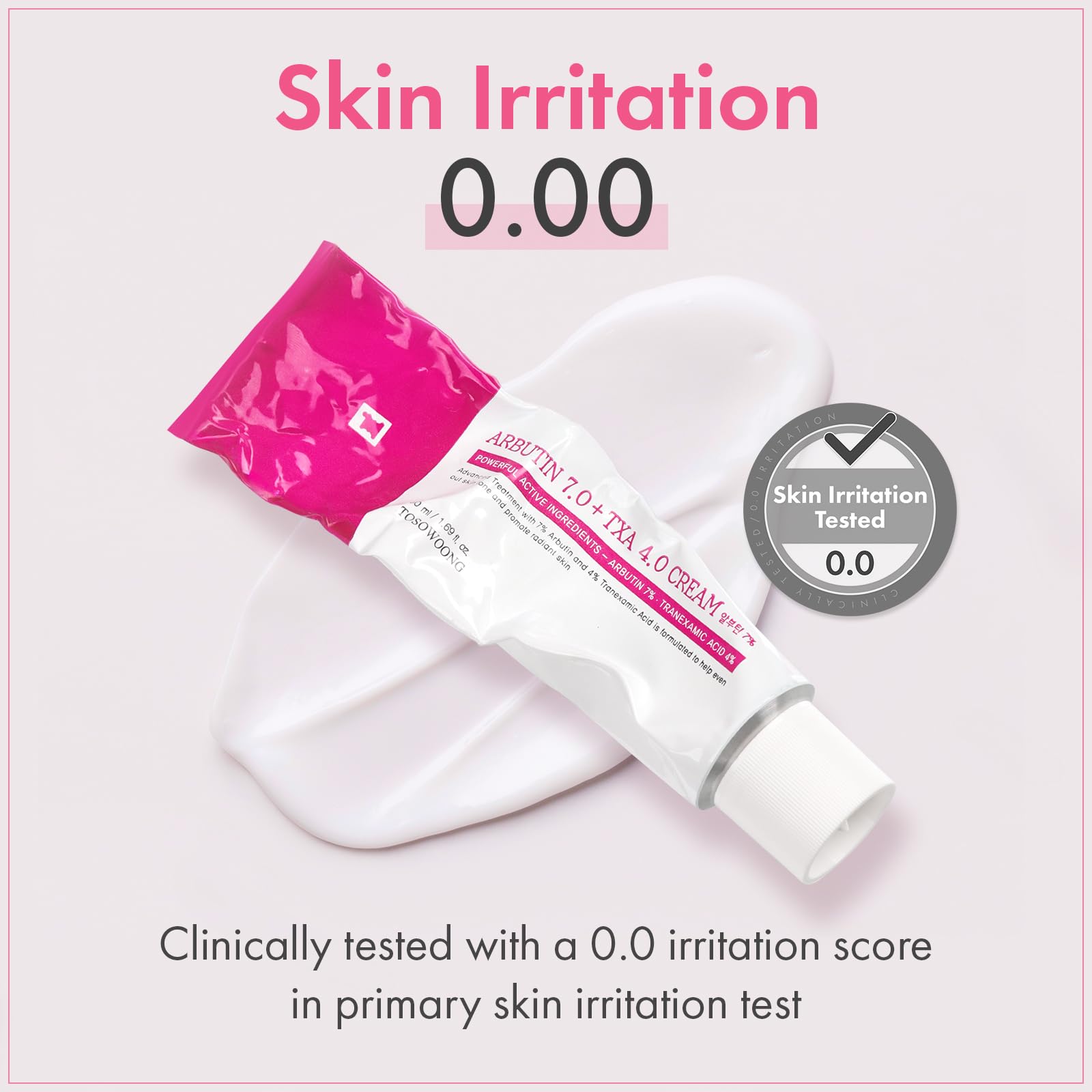Ingredients panel notes arbutin and tranexamic acid