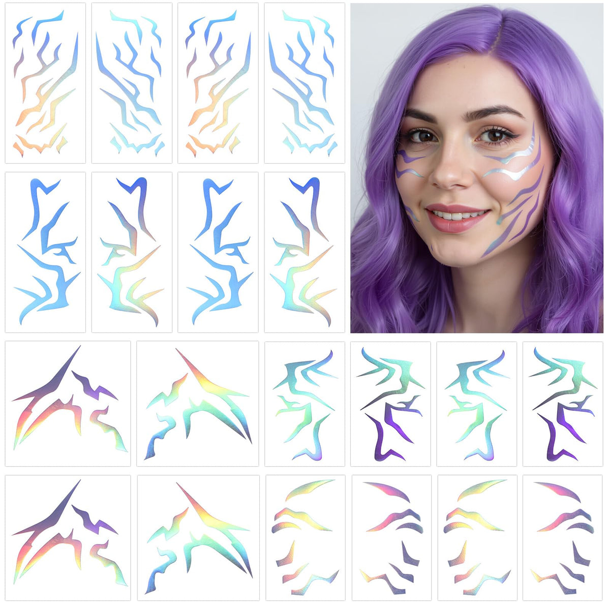 Tosstuki 20-piece kpop tattoos set for cosplay and fan events