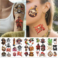Tostmrks parrot design adds color and playfulness for interactive face or arm art.