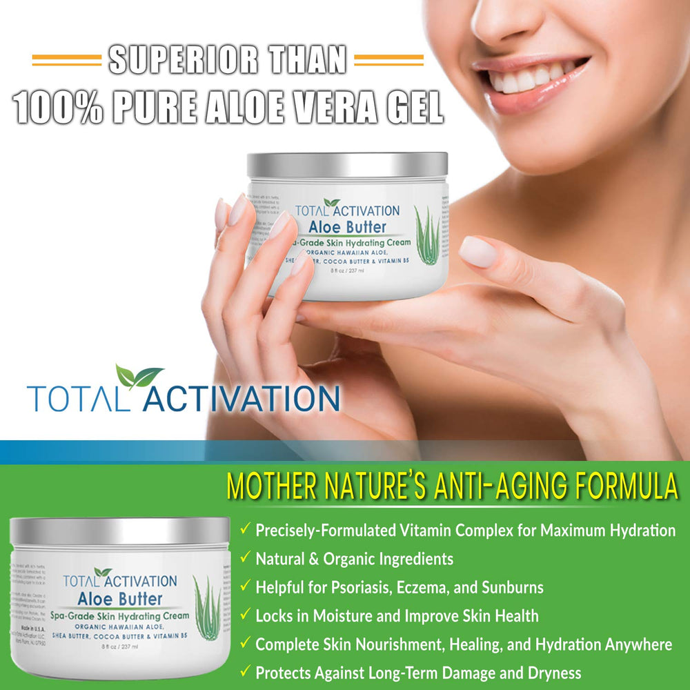 Dry skin relief with Total Activation Aloe Vera Cream leaves skin soft and comfortable.