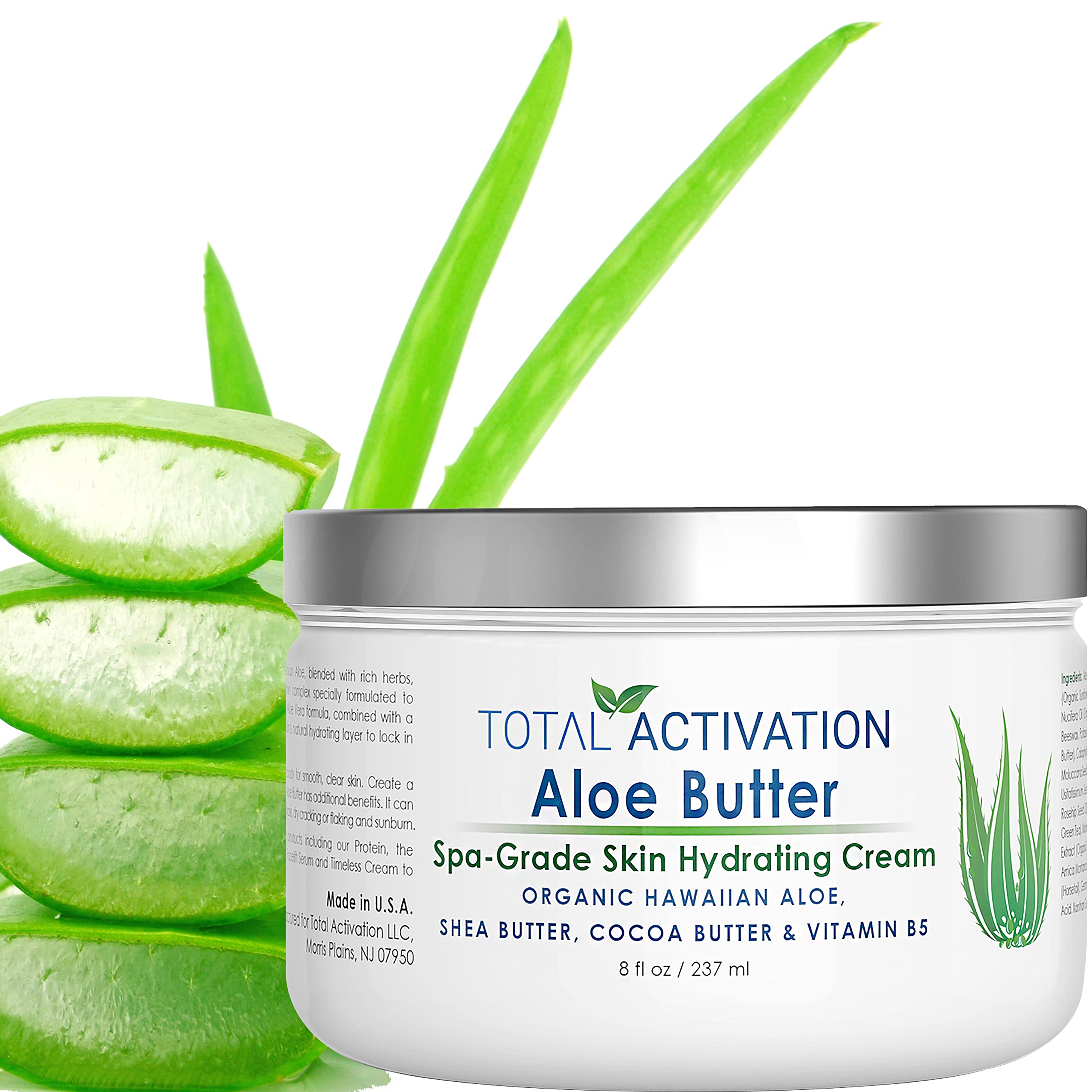 Total Activation Aloe Vera Cream for the face with deep hydration and a light feel.