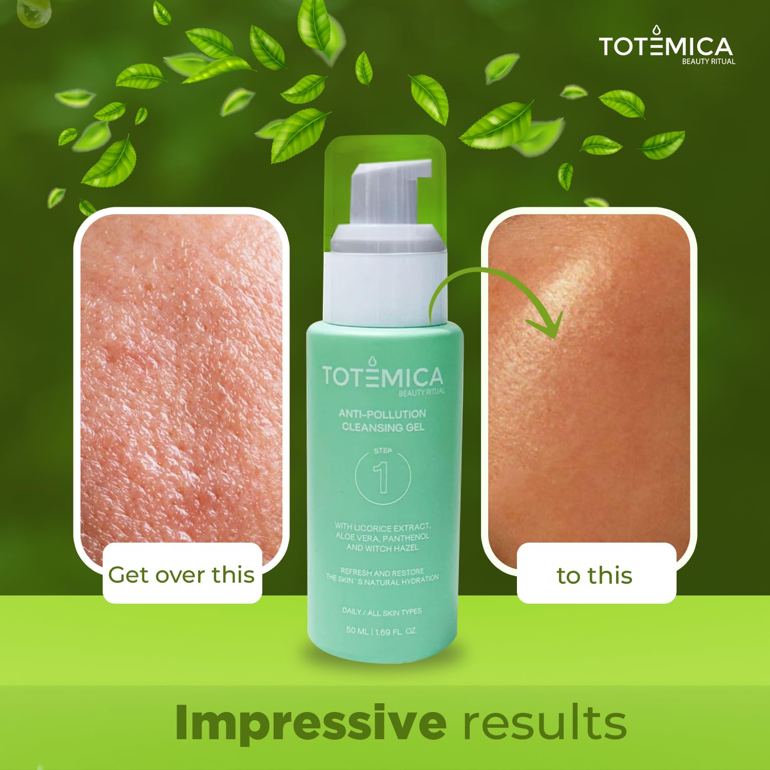 Totemica anti-pollution cleanser shot suggesting daily skin protection