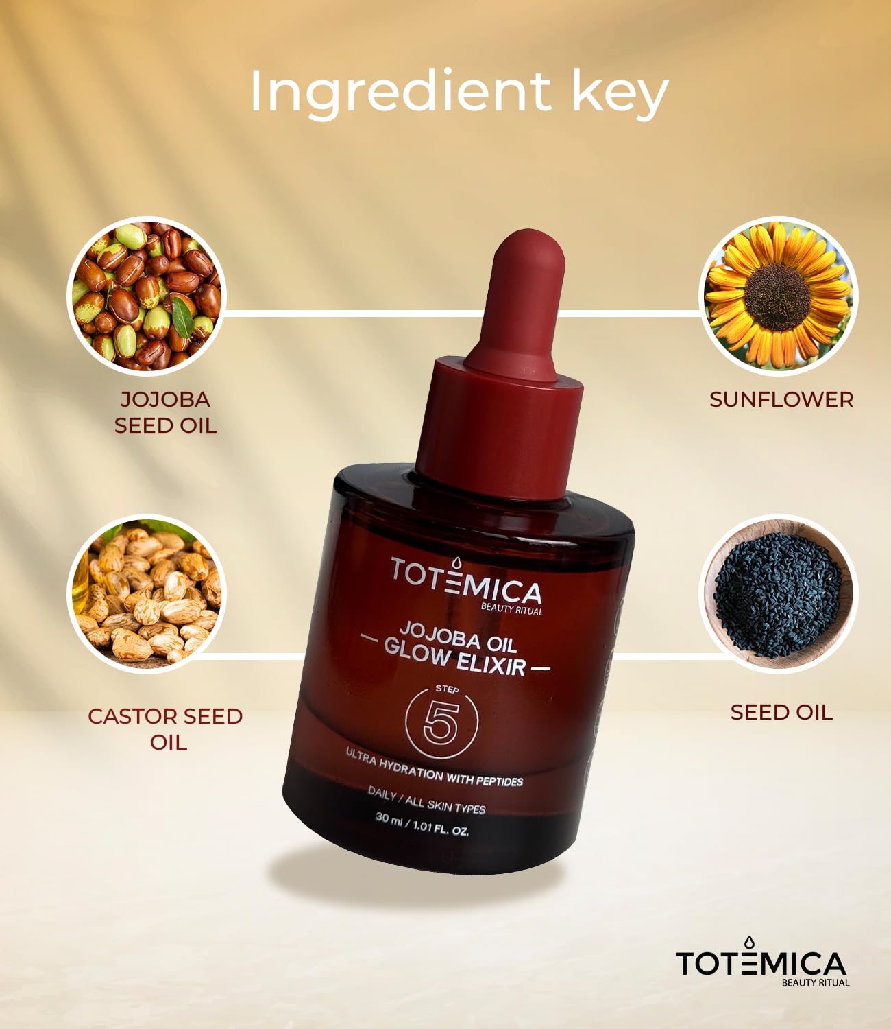 Absorption of Totemica Jojoba Oil Glow Elixir emphasizes fast hydration without clogged pores