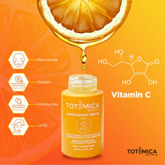 Totemica Vitamin C Serum texture swirl on skin demonstrates light absorption
