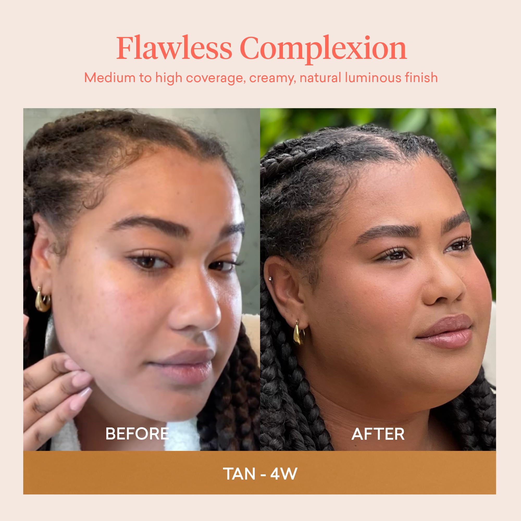 Toty Lumina CC Cream application on face reveals radiant finish.