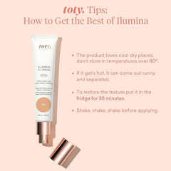 Toty Lumina CC Cream texture reveals smooth, radiant finish for daily wear