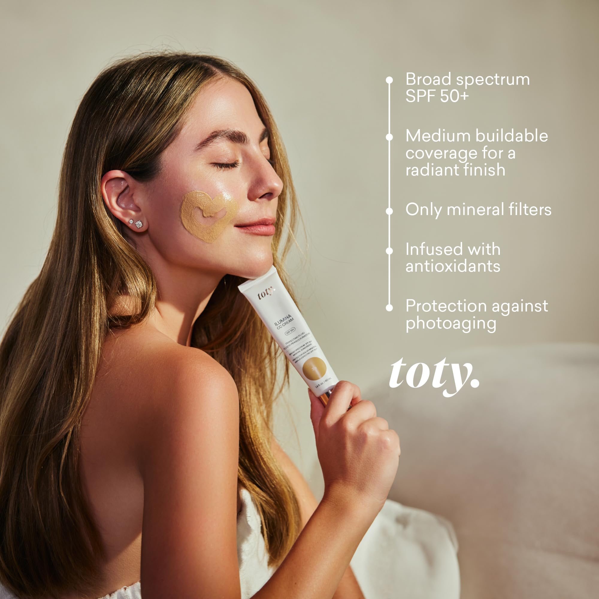 Toty Lumina dermatologist-tested formula designed for daily use with sun protection