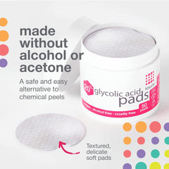 Touch pad application on skin for smoother texture.