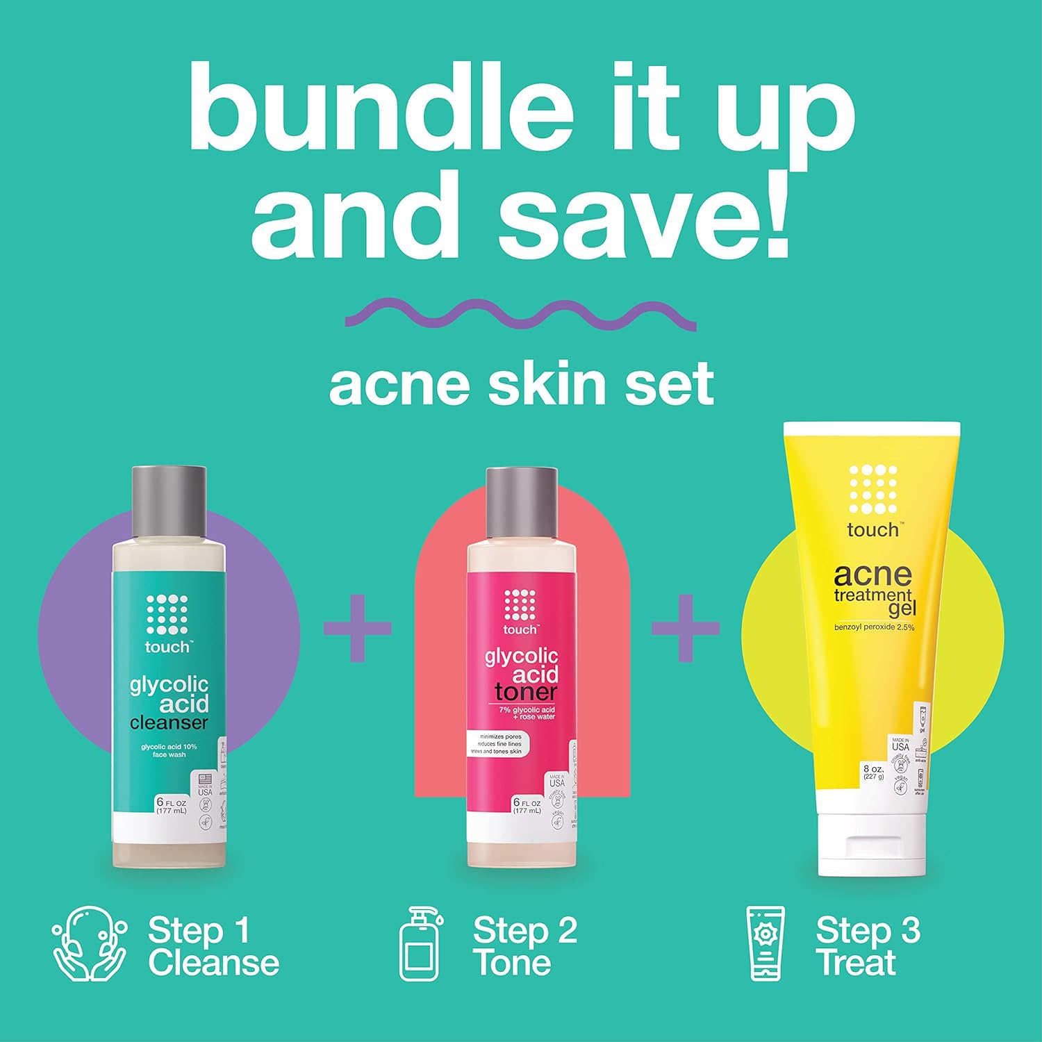 Touch Benzoyl Peroxide 2.5 percent gel can be worn under makeup