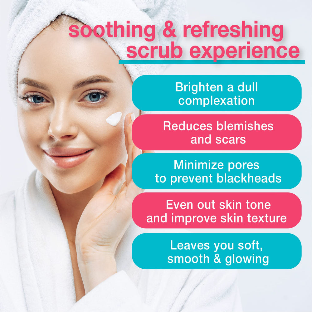 TOUCH exfoliating face scrub texture close-up indicates gentle polish