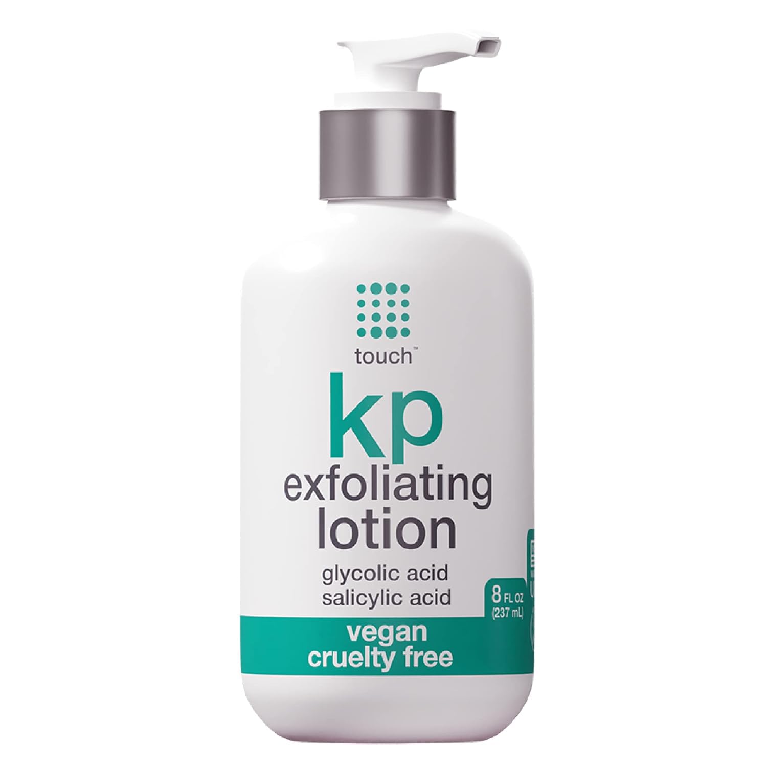 TOUCH Glycolic Acid Lotion bottle showcases KP exfoliation for smoother skin