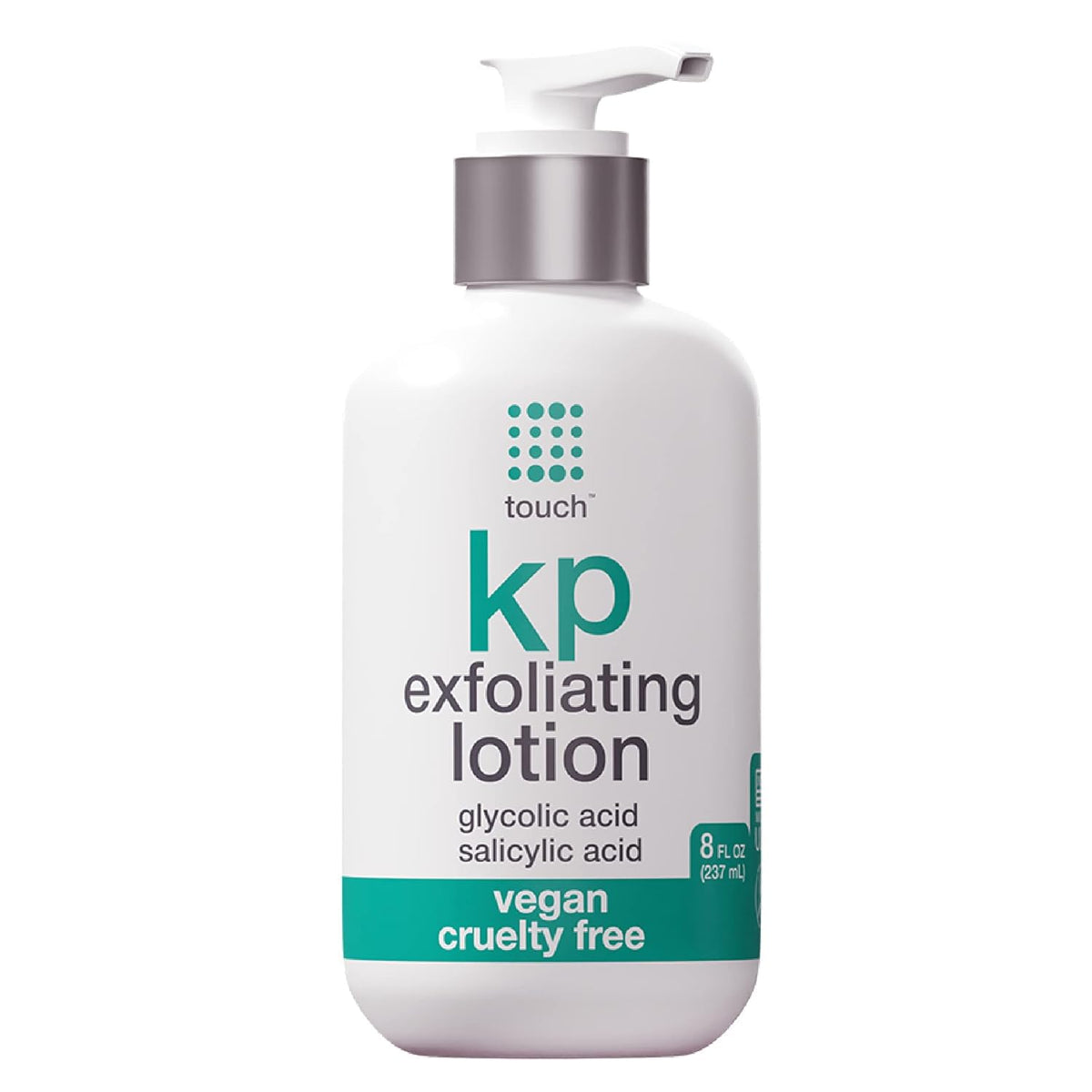 TOUCH Glycolic Acid Lotion bottle showcases KP exfoliation for smoother skin