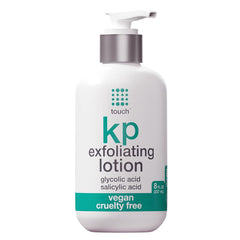 TOUCH Glycolic Acid Lotion bottle showcases KP exfoliation for smoother skin
