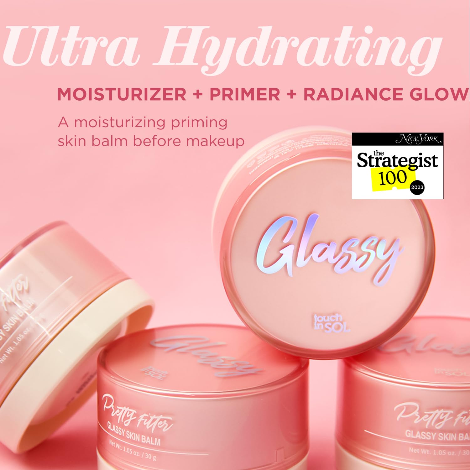 Touch in Sol Rose Water and Hyaluronic Acid formula hydrates the skin