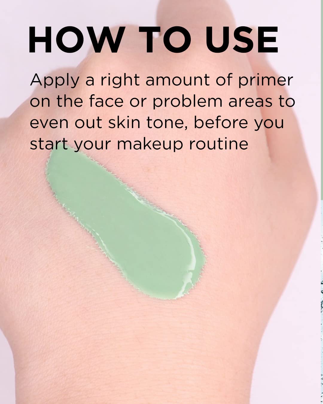 Touch In Sol green-tone primer image notes day-ready UV protection concept.